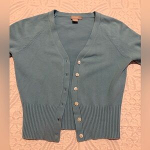 J. Crew Teal Button-Up Cardigan